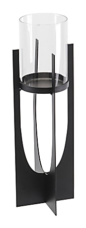 Zuo Modern Equis Candle Holder, 14 13/16"H x 4 3/4"W x 4 3/4"D, Black