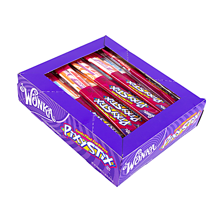 Wonka Pixy Stix 3-Straw Packs, Box Of 48