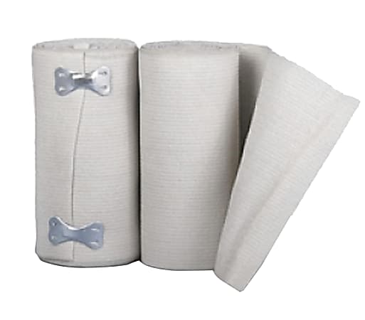 Medline Sure-Wrap Nonsterile Elastic Bandages, 6" x 5 Yd., Tan, Pack Of 20