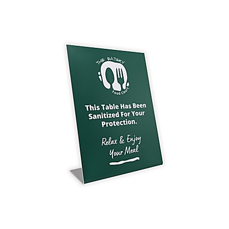 Custom Create Your Own Engraved Plastic L-Shaped Pedestal Sign, 8" x 6"