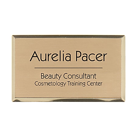 Custom Engraved Metal Rectangle Name BadgeTag 1 78 x 3 14 ...