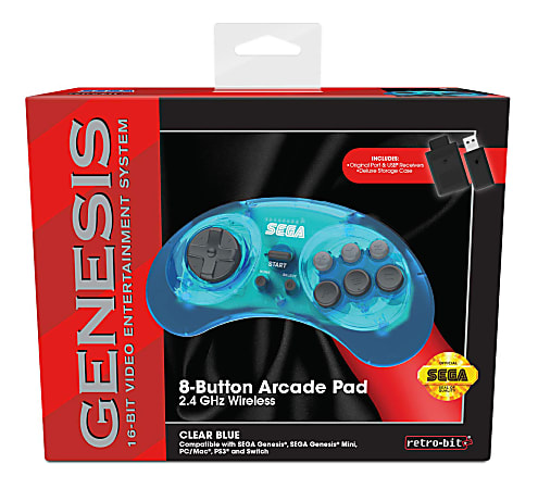 SEGA 8 Button Arcade Pad Wireless Controller For SEGA 8 Button Arcade Pad Wireless Controller For