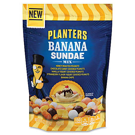 Planters Banana Sundae Mix, 6 oz Bag - Banana - Pouch - 1 Each