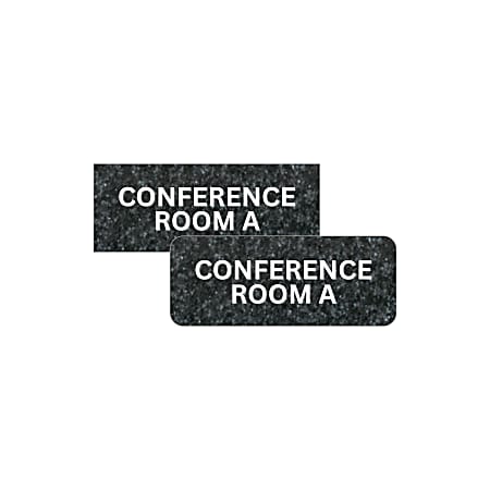 Custom Create Your Own Engraved Plastic Wall Sign & Name Plate, Square Or Round Corner, 2" x 4"