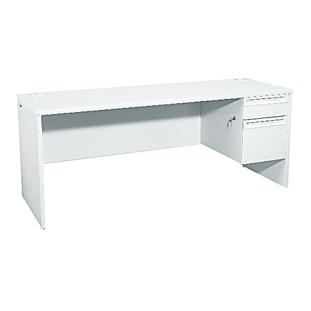 HON® 38000-Series Right-Pedestal Credenza, Light Gray
