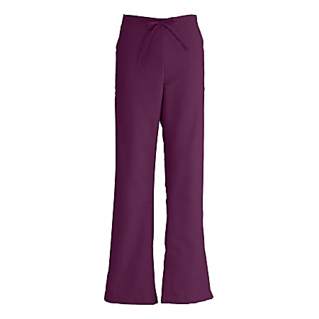 Medline ComfortEase™ Ladies' Modern Fit Petite Cargo Scrub Pants, Small, Wine