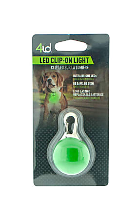 4ID LED Clip-On Light, 5 1/2"H x 2 3/4"W x 1"D, Green
