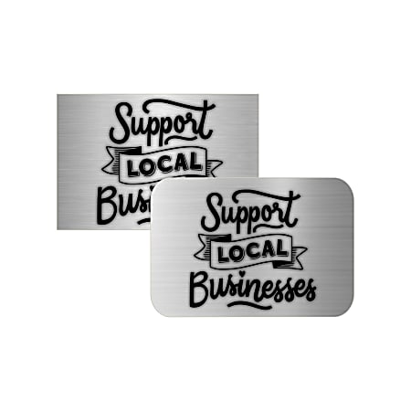 Custom Create Your Own Engraved Plastic Wall Sign & Name Plate, Square Or Round Corner, 4" x 6"