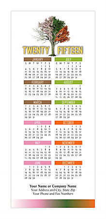 Custom 2-Year Economy Calendar, 3 1/2" x 8 1/2", Four Seasons