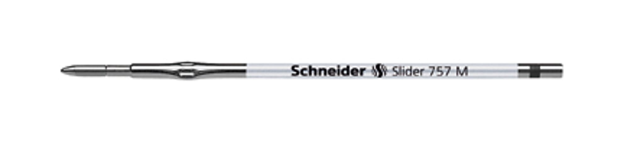 Stride® Schneider Slider 757 Refills, For Pulse Pro And Sharky Pens, Medium Point, Black Ink, Pack Of 10
