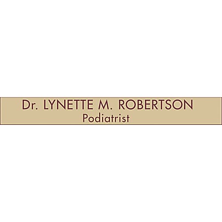 Custom Create Your Own Engraved Plastic Wall Sign & Name Plate, Square Or Round Corner, 1" x 10"