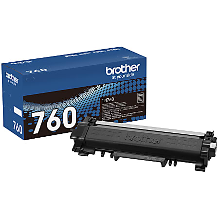 Brother® Genuine TN760 Black High Yield Toner Cartridge