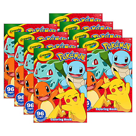 Crayola Coloring Books, Pokémon, Bundle Of 8 Books