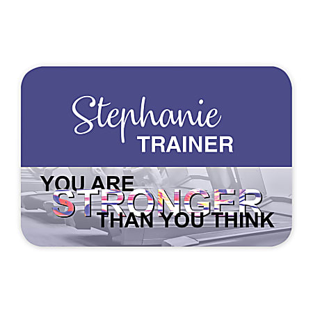 Custom Printed Full Color Rectangle Name BadgeTag Round Or Square ...