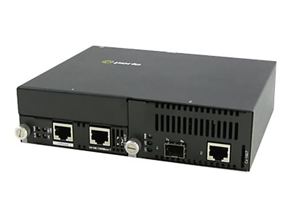 Perle SMI-10GT-SFP - Fiber media converter - 10 GigE - 10GBase-X, 10GBase-T - RJ-45 / SFP+ - up to 328 ft