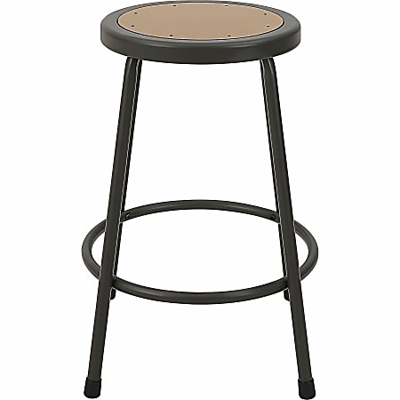 Lorell Metal Shop Stool - Wood, Medium Density Fiber (MDF) Seat - Light Gray - Metal - 1 Each Lorell Metal Shop Stool - Wood, Medium Density Fiber (MDF) Seat - Light Gray - Metal - 1 Each