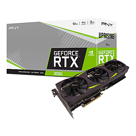 PNY GeForce™ RTX™ 3080 12GB UPRISING Triple-Fan LHR Graphics Card