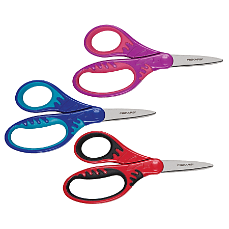 Fiskars® Softgrip® Precision-Tip Kids Scissors, 5", Assorted Colors