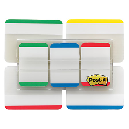 Post-it® Notes Durable Filing Tabs, 1" And 2" Tabs, Assorted Colors (686VAD1), Pack Of 7 Pads