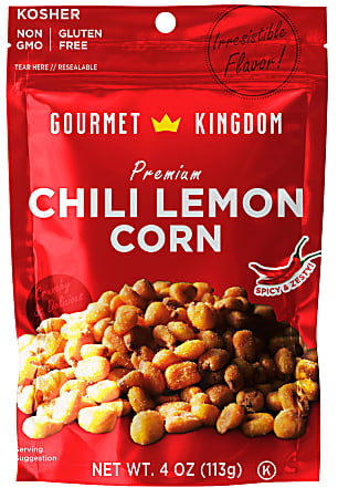 Gourmet Kingdom Corn Snacks, Chili Lemon