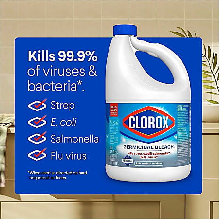Clorox Germicidal Bleach Concentrate Regular Scent 121 Oz White