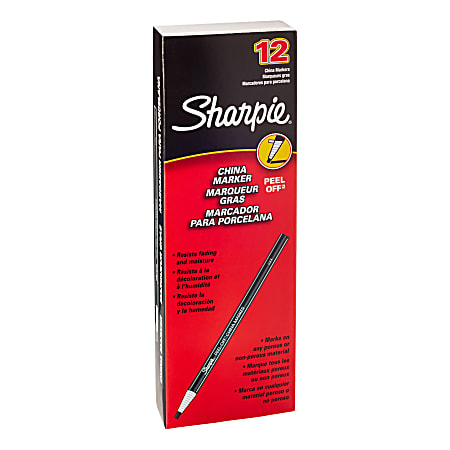 Sharpie Black China Marker (Box of 12) Dymo Rhino