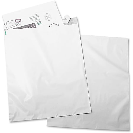 Quality Park Redi-Strip Jumbo Poly Mailer - Document - 19" Width x 24" Length - Self-sealing - Polypropylene - 50 / Pack - White
