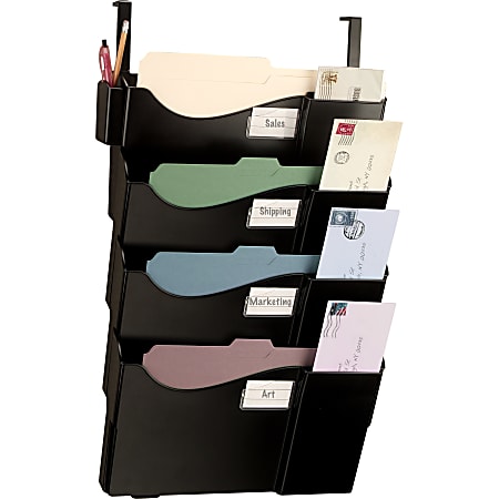 Office Depot® Brand Wall Pockets With 4 Hangers,