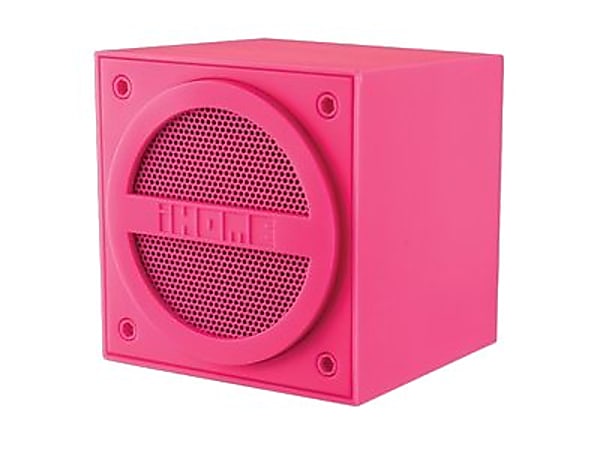 iHome iBT16PC Speaker System - Wireless Speaker(s) - Battery Rechargeable - Pink