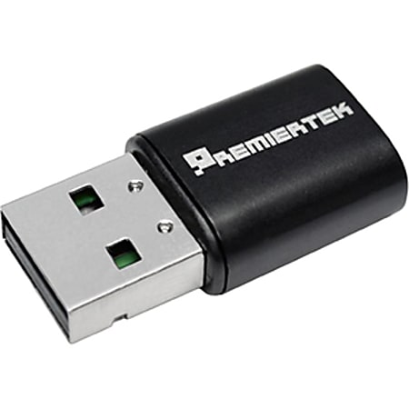 Premiertek PT-8811AU IEEE 802.11ac Wi-Fi Adapter for Desktop Computer/Notebook - USB - 433 Mbit/s - 2.40 GHz ISM - 5 GHz UNII - External