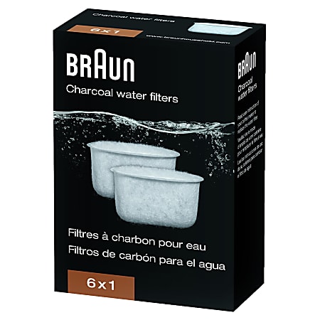 Braun Charcoal Water Filter For BrewSense Drip Coffeemakers White