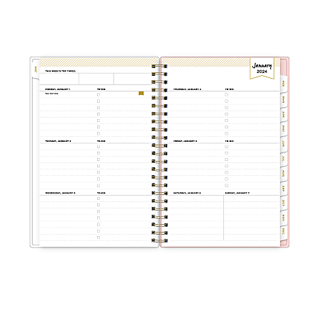 2024 Day Designer Weekly/Monthly Planning Calendar, 5-7/8 x 8-5/8,  Peacock, January To December