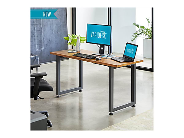 VARIDESK QuickPro - Table - Rectangular - Reclaimed Wood