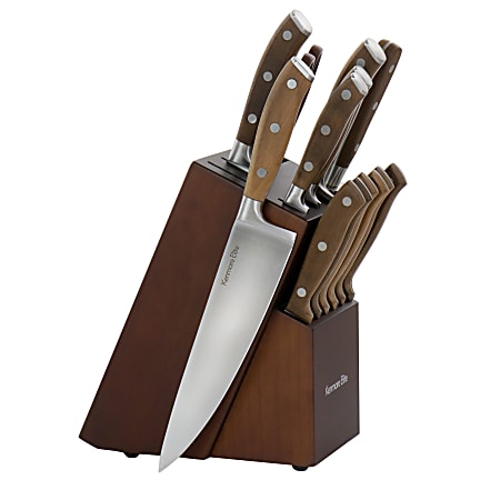 Kenmore Elite Cooke 14-Piece Cutlery Set, Dark Brown