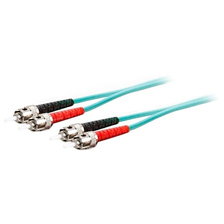 AddOn 5m ST (Male) to ST (Male) Aqua OM4 Duplex Fiber OFNR (Riser-Rated) Patch Cable