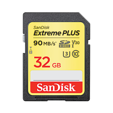 SanDisk® Extreme Plus SDHC/SDXC Memory Card, 32GB