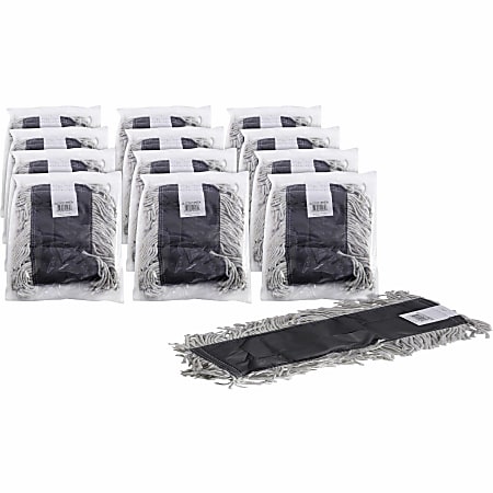Genuine Joe Disposable Dust Mop Refill - 18"x 5" Depth - Disposable, Looped Ends, Fray Resistant, 4-ply, Absorbent, Quick Drying, Durable,