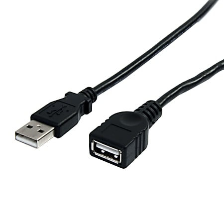 StarTech.com 10 ft Black USB 2.0 Extension Cable A to A - M/F - Extends the length of your current USB device cable by 10 feet - 10ft usb extension cable - 10ft usb 2.0 extension cable - 10ft USB extension cord -10ft usb male female cable