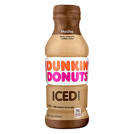 Dunkin' Donuts® Iced Coffee, Mocha, 13.7 Oz Bottle