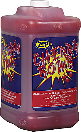 Zep Professional Cherry Bomb Heavy Duty Liquid Hand Cleaner With Pumice  Cherry Fragrance 1 Gallon Pack Of 4 Jugs - Office Depot