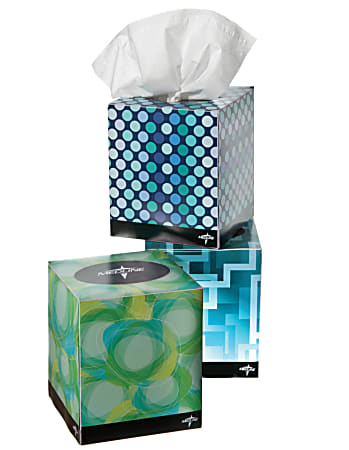 Medline Premium 2-Ply Facial Tissues, 8" x 8", White, 85 Tissues Per Box, Case Of 36 Boxes