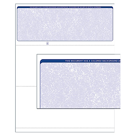 VersaCheck® Check Paper Refills, Business Size, Form #1000, Classic Style, Blue, Pack Of 250 Sheets