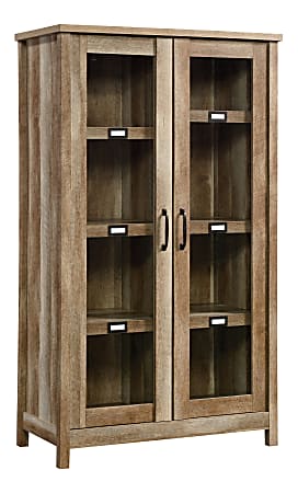 Sauder Cannery Bridge 36"W Storage And Display Cabinet, Lintel Oak