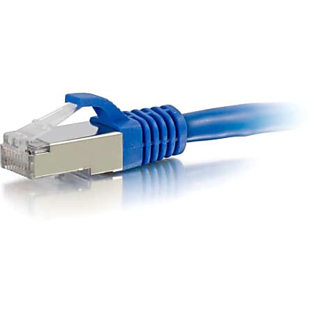 C2G 30ft Cat6a Snagless Shielded (STP) Network Patch Ethernet Cable Blue - Patch cable - RJ-45 (M) to R - 00687