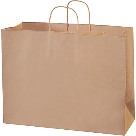Partners Brand Paper Shopping Bags, 12"H x 16"W