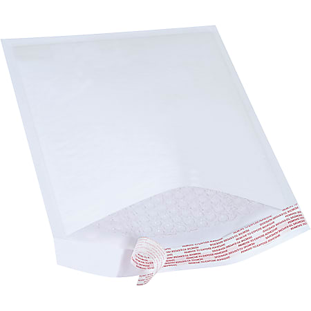 Office Depot® Brand White Self-Seal Bubble Mailers, #2, 8 1/2" x 12", Pack Of 25