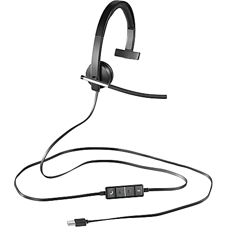 Logitech h650e stereo usb headset top