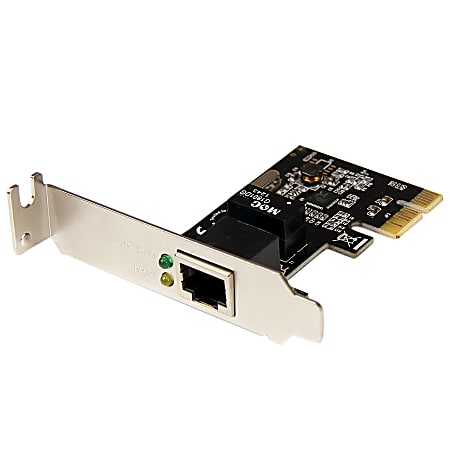 StarTech.com 1 Port PCI Express PCIe Gigabit NIC Server Adapter Network Card - Low Profile - Add a 10/100/1000Mbps Ethernet port to any PC through a PCI Express slot - 1 Port PCI Express Gigabit NIC Server Adapter Network Card