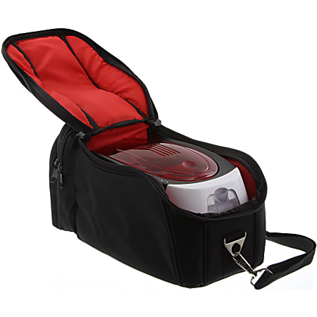 Badgy Carrying Case Portable Printer, Black, Red, 7.9"H x 15"W x 7.9"D, 1 Pack