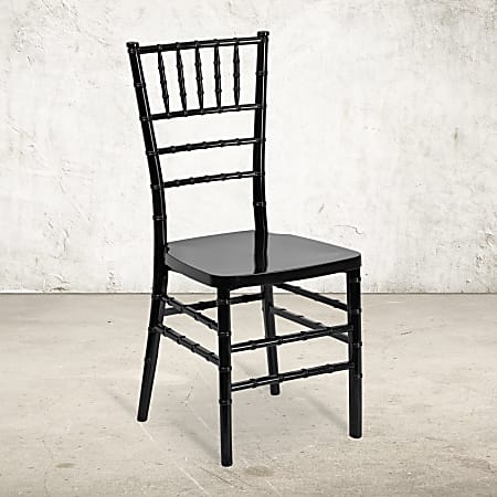 Flash Furniture Hercules Premium Series Resin Stacking Chiavari Chair Black